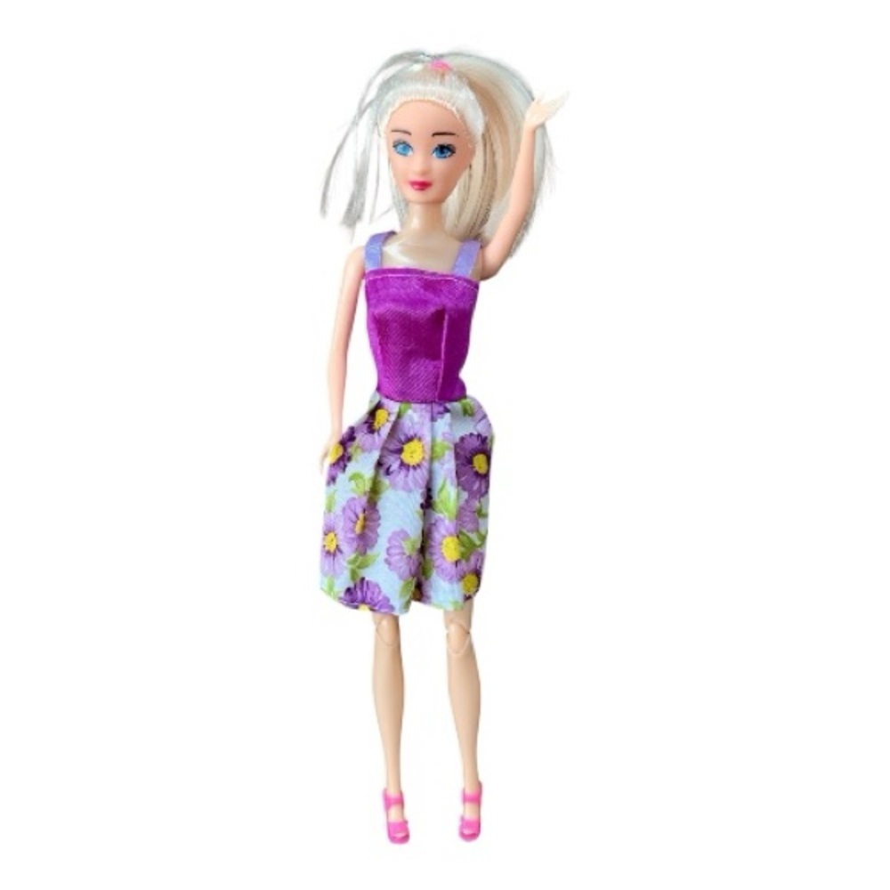 Greenbrier Barbie-Style Fashion Doll 11.5” Purple Floral Outfit – New No Box